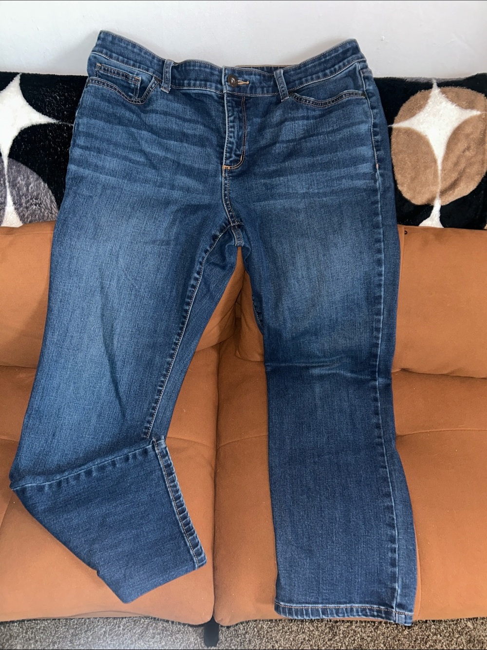 St. John's Bay Blue Straight Leg Women's Jeans 12P